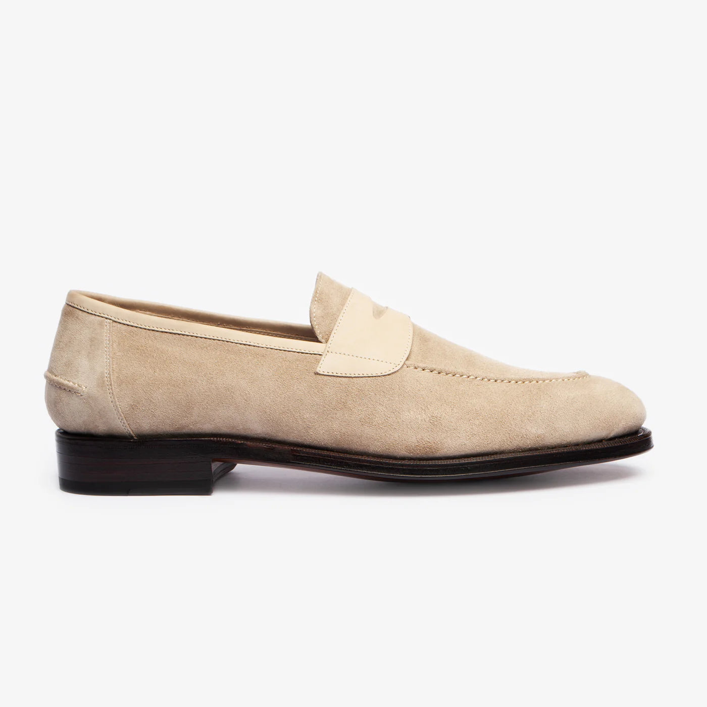 Height Increasing Beige Suede Guardia Loafers - Bellora Italia