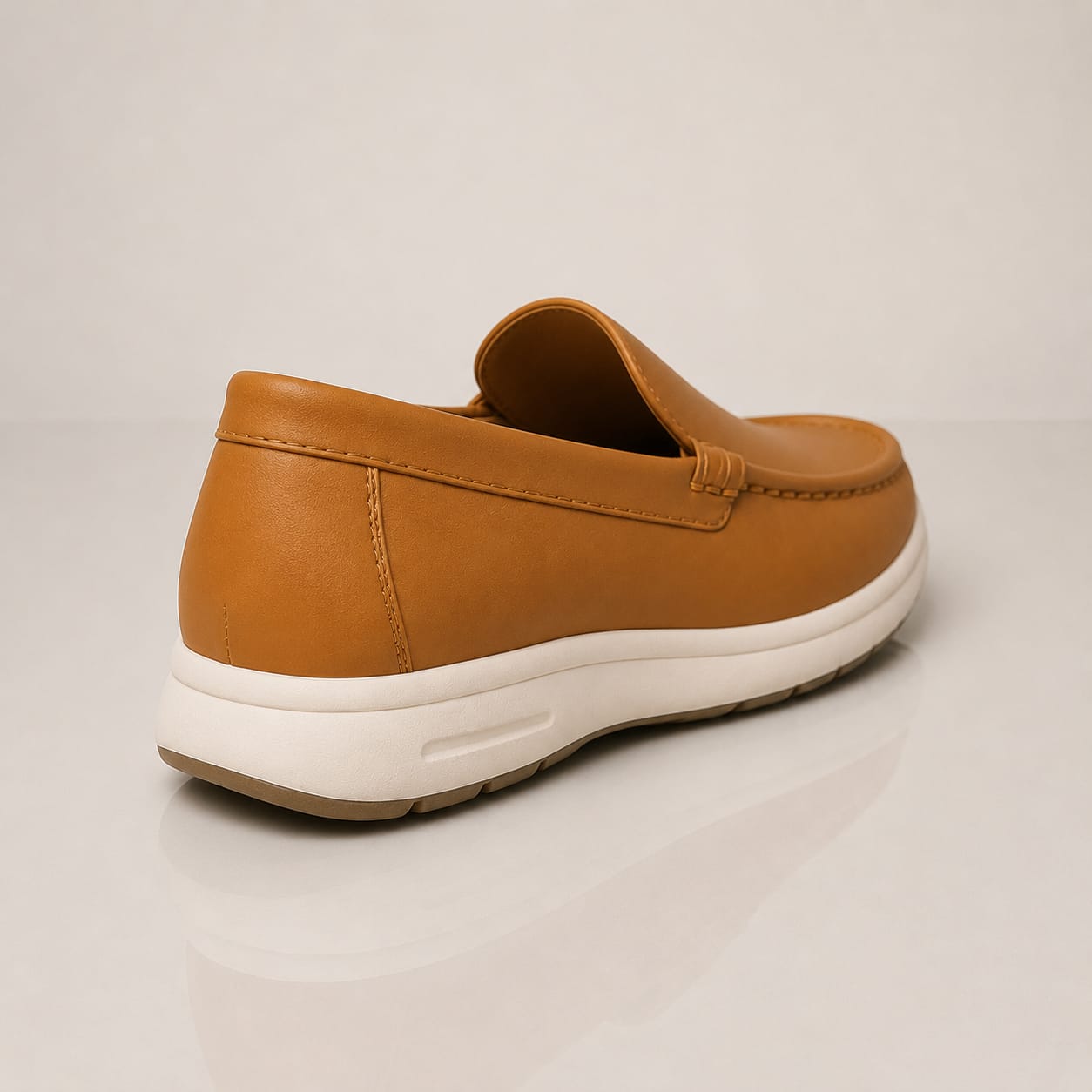 Tan Leather "Monza" Comfort Loafers