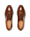 Height Increasing Passo Tan Leather Toe-Cap Oxford Shoes