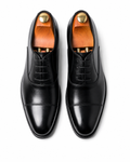Height Increasing Imperium Black Leather Oxford Shoes