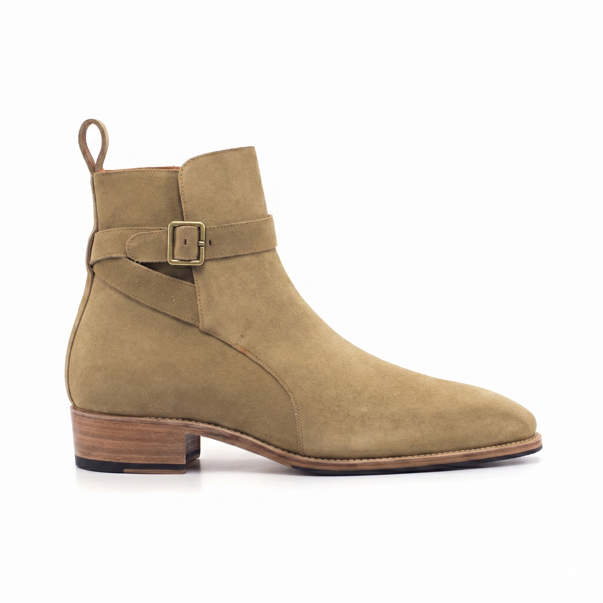 Height Increasing Sabbia Beige Suede Jodhpur Boots