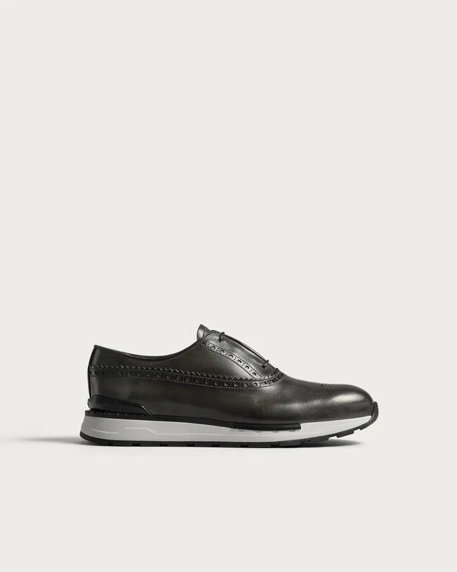 Olive Leather "Torcello" Hybrid Wingtip Sneakers