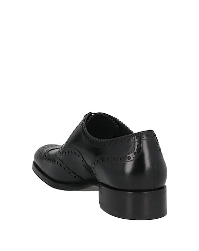 Black Leather "Bellarco" Wingtip Oxfords