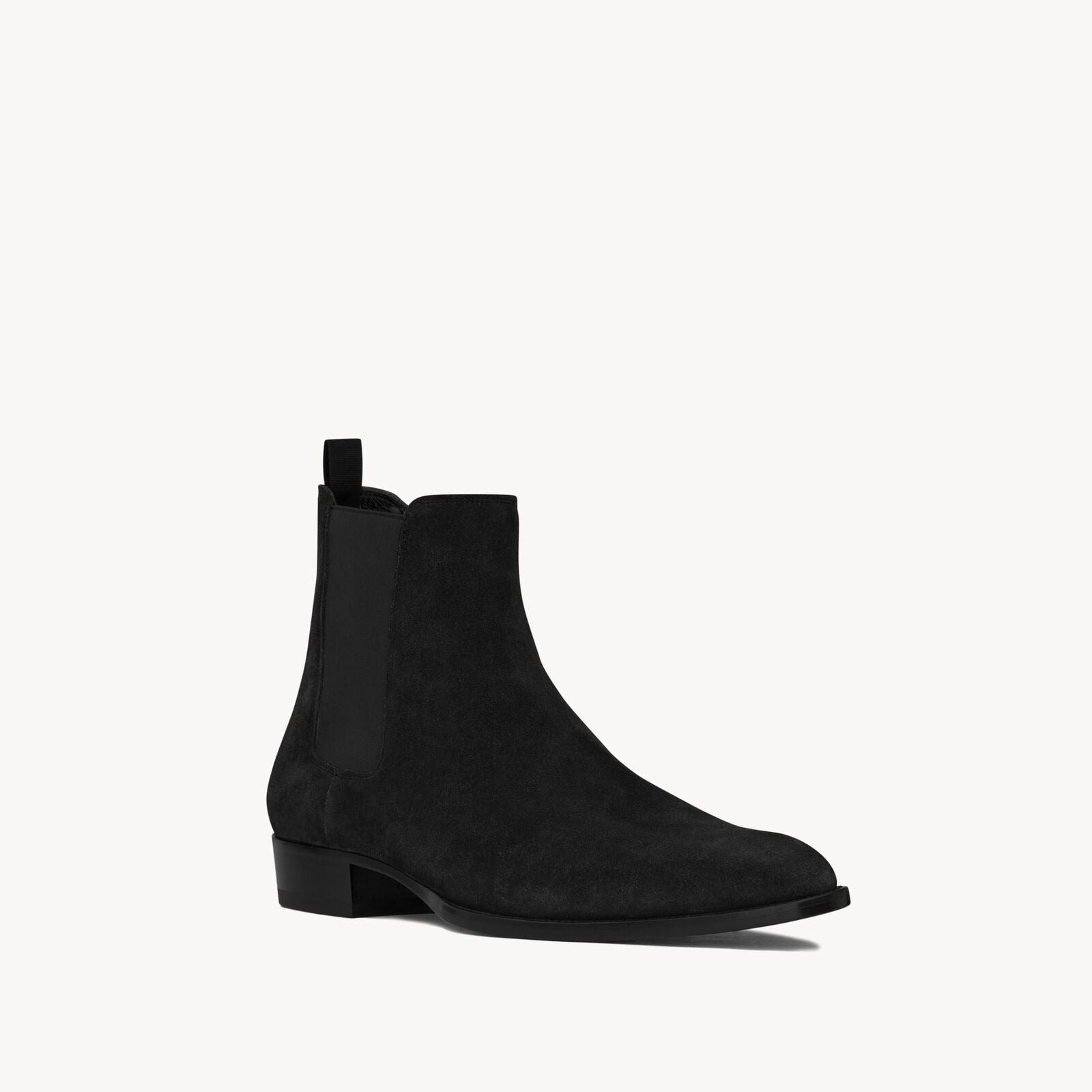 Height Increasing Venezia Black Suede Chelsea Boots