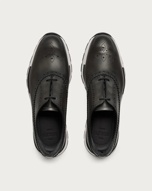 Olive Leather "Torcello" Hybrid Wingtip Sneakers