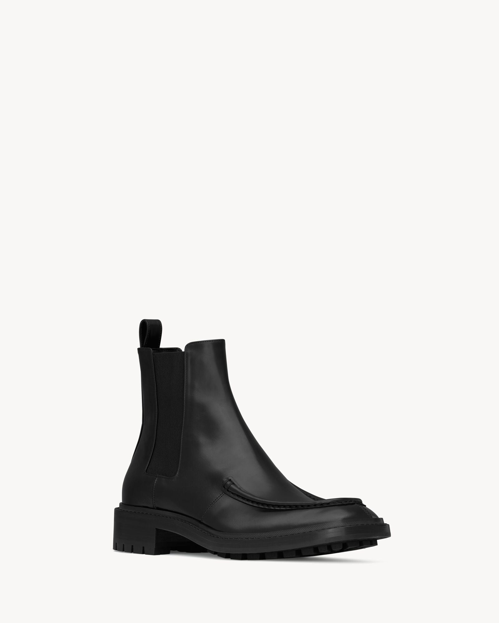 Height Increasing Torino Black Lug Sole Chelsea Boots
