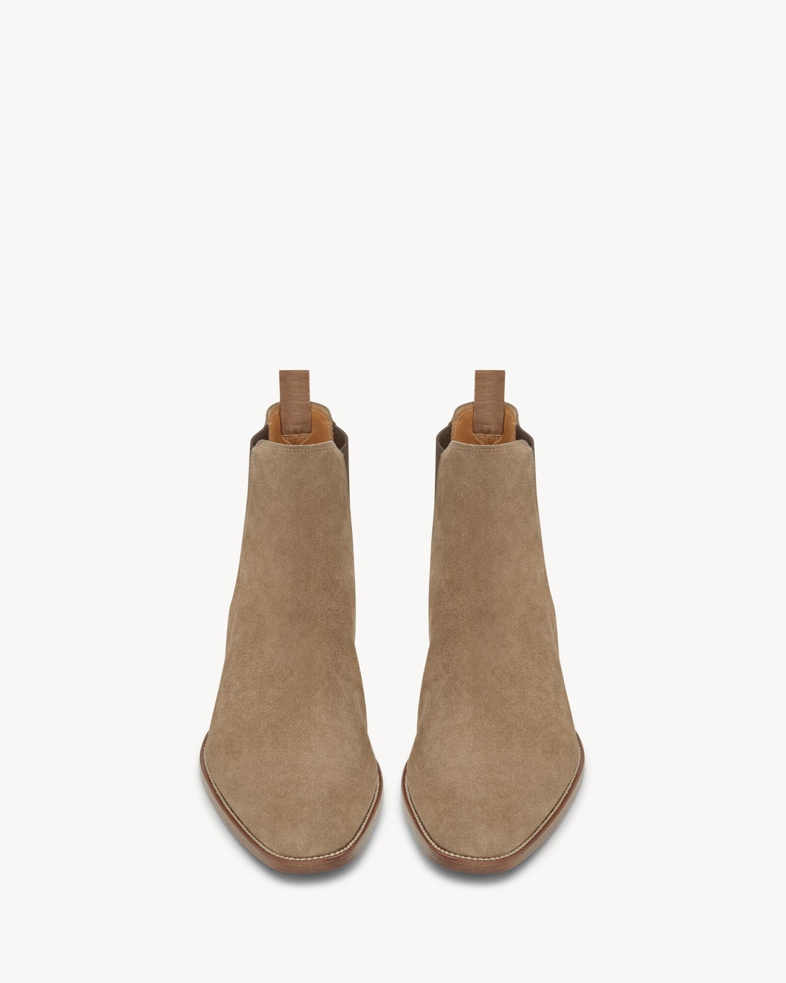 Height Increasing Toscana Sand Suede Chelsea Boots