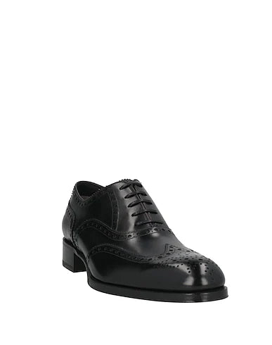 Black Leather "Bellarco" Wingtip Oxfords