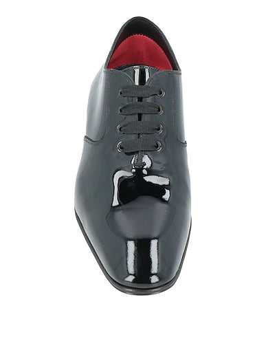 Black Patent Leather "Valdoro" Wholecut Oxfords