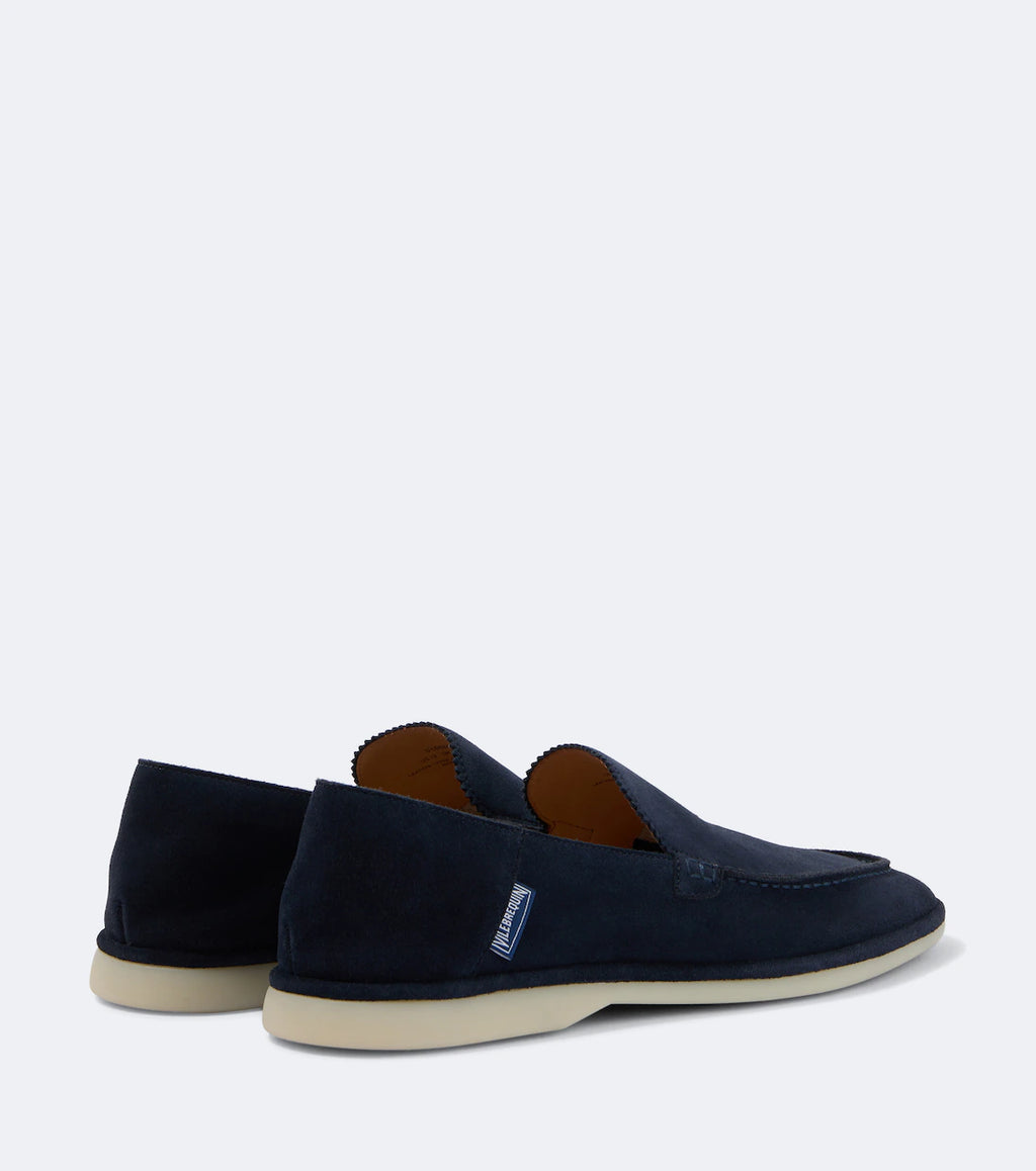 Height Increasing Navy Suede "Venturo" Summer Loafers