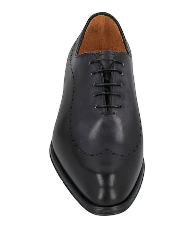 Height Increasing Lazaro Black Leather Wholecut Oxfords