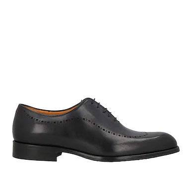 Height Increasing Lazaro Black Leather Wholecut Oxfords