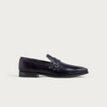 Midnight Leather "Velucci" Double Monk Loafers