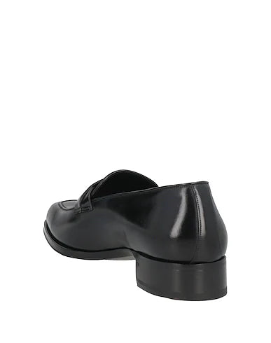 Height Increasing Serafino Black Leather Penny Loafers