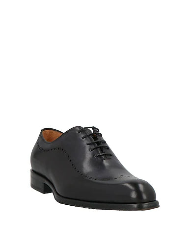 Height Increasing Lazaro Black Leather Wholecut Oxfords