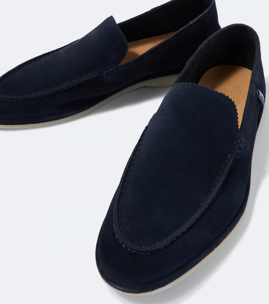 Height Increasing Navy Suede "Venturo" Summer Loafers