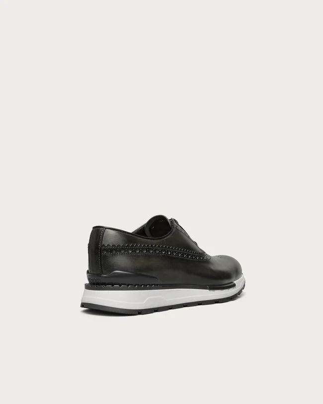 Olive Leather "Torcello" Hybrid Wingtip Sneakers