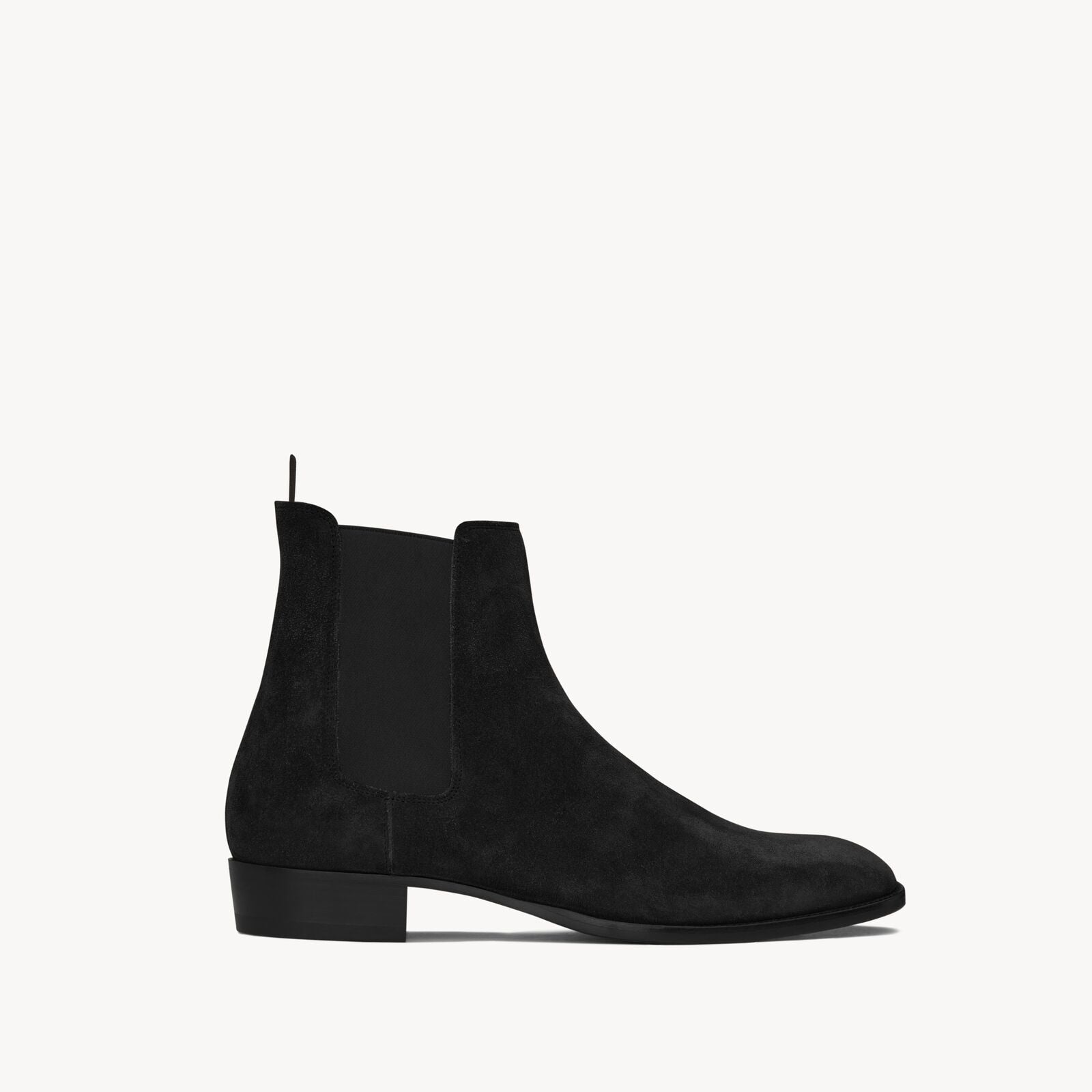Height Increasing Venezia Black Suede Chelsea Boots