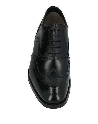 Black Leather "Bellarco" Wingtip Oxfords