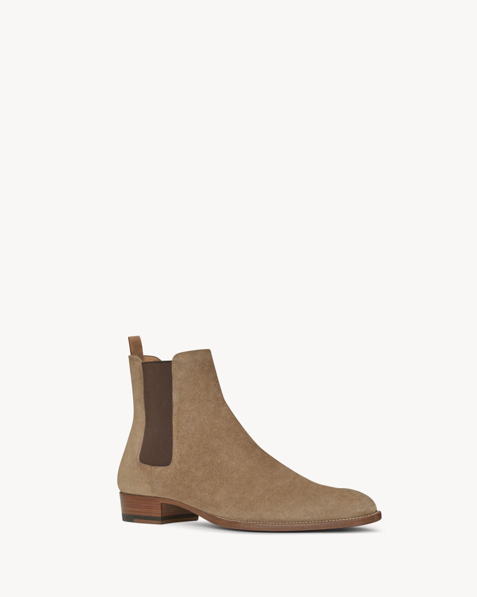 Height Increasing Toscana Sand Suede Chelsea Boots