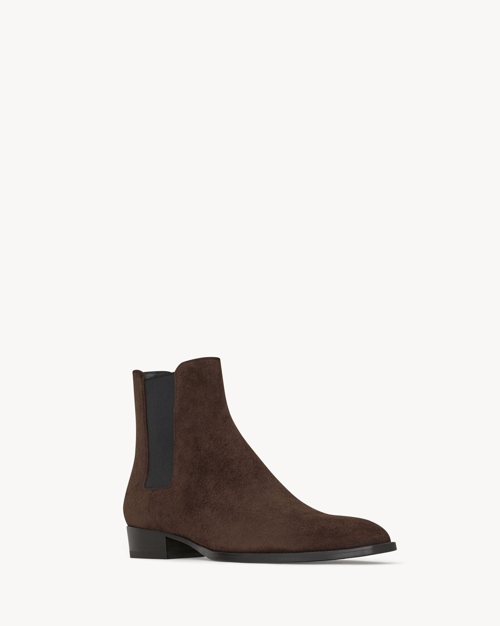 Height Increasing Firenze Dark Brown Suede Chelsea Boots