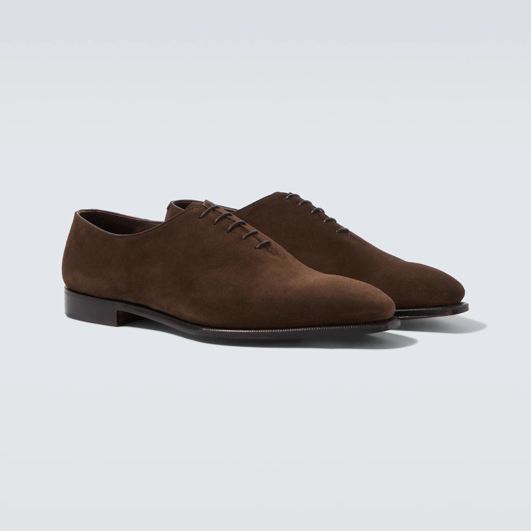 Dark Brown Suede "Montoro" Wholecut Oxfords