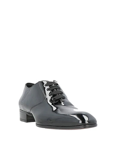 Black Patent Leather "Valdoro" Wholecut Oxfords