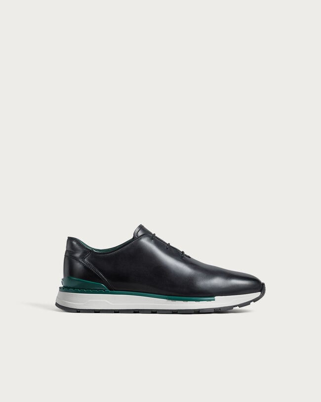 Black Leather "Castelmo" Hybrid Dress Sneakers